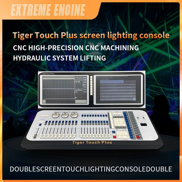 Tela de toque dupla A volites Tiger Touch Plus DMX Stage Light Console Controlador DMX512 profissional para discoteca DJ Party Equipment TT PLUS