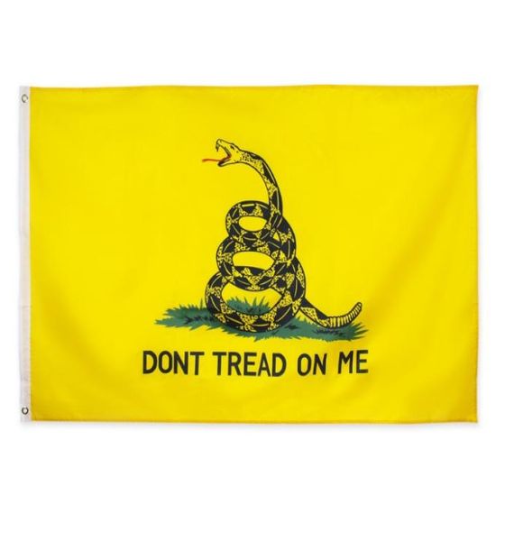 Gadsden-Flagge, Schlangenflagge, Tea-Party-Banner, Dont Tread On Me-Flagge, 90 x 150 cm, Polyester-Rassel mit Ösen, doppelt genäht, 4142950