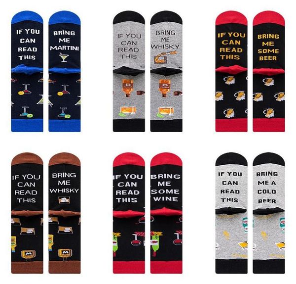 Neuheit Lustig große Größe Fuß Sohle englische Buchstaben Mann Socken Wenn Sie Fashion Geschenke Cocktail Beermen039s Men039S8087812 lesen können