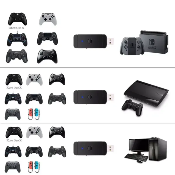 Steht JYSNS130 Wireless Gamepad Empfänger Konverter Für Nintend Schalter PS3 PS4 XboxOne S Game Controller USB Adapter