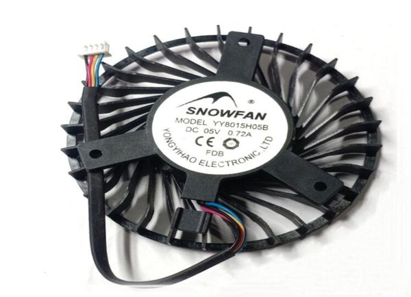 Ventilador inteiro SNOWFAN YY8015H05B espaçamento de furo equilátero 45MM 072A DC5V grande volume de ar ventilador de resfriamento de 4 fios2417796