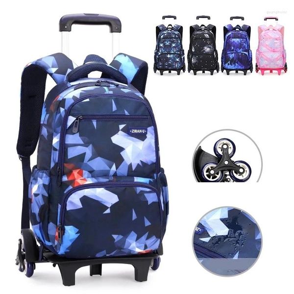 Sacos escolares rolando mochila trolley bagpack com rodas crianças para adolescentes meninos back pack meninas bagagem criança