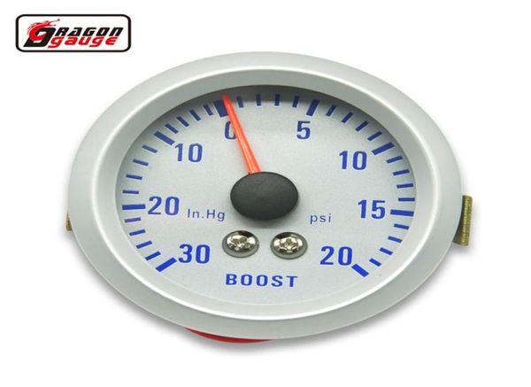 Medidor de pressão Dragon 52mm Turbo Boost Gauge 2030 PSI pressão 030 INHG MEDIDOR DE VÁCUO colorido luminoso TURBO Mete4152254