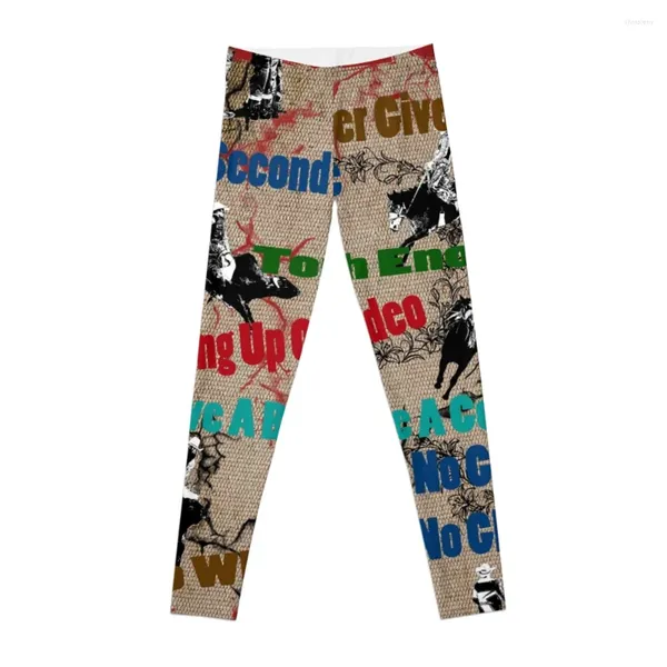 Pantaloni attivi RODEO ART T-SHIRT ROUGH STOCK RIDERS Leggings Sport Tennis per ragazze e donne