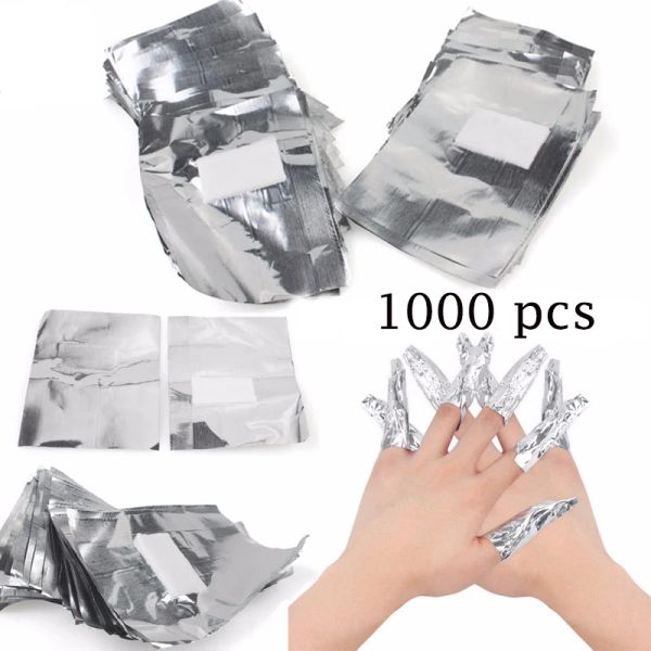 Remover 1000/500 PCs Aluminiumfolie Nagellackentferner aus Acrylgel Aluminium Folie Polish Nagel Wraps Remover Nail Art Großhandel einweichen