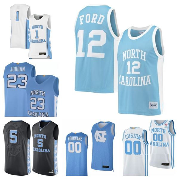 Carolina do Norte Tar Heels 5 Armando Bacot 34 Duwe Farris 1 Zayden High camisa de basquete 55 Harrison Ingram 32 James Okonkwo 13 Jalen Washington 24 Jae'Lyn Withers