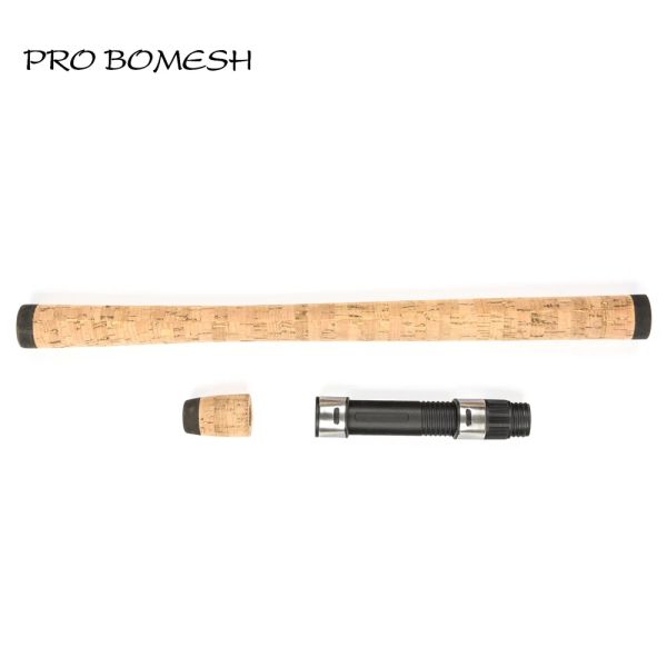 Rods Pro Bomesh 1 Set Cork Spinning Rod Griff Kit 18# Rollensitz Spinnstange DIY -Komponente für Stangenreparaturzubehör benutzerdefinierte Stange Build