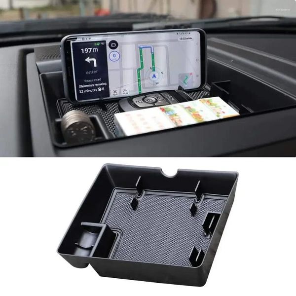 Auto Organizer Dash Center Konsole Tisch Ablage Instrument ABS Schwarz Anti-Slip Gummi Pad Box Für Ford F150 (2024-2024)