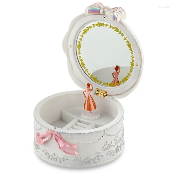 Figurine decorative Ragazze Portagioie musicali Ballerina Carillon rotante Grammofono Giocattoli per bambini Regali di compleanno per bambini