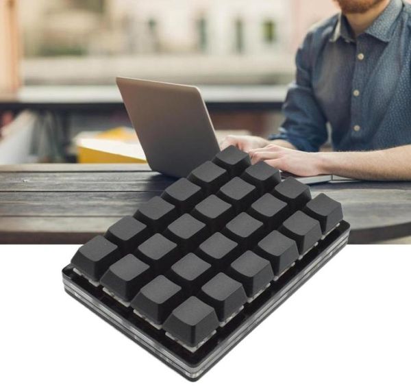 Tastiere Tastiera nera a 24 tasti Tastiera meccanica Tasti di scelta rapida personalizzati Hardware programmabile Macro Clic automatico su SayoDevice6090700