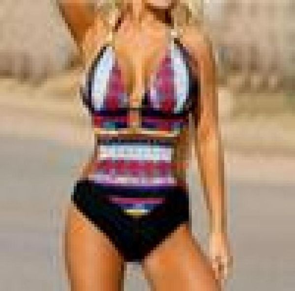 2021 Bikini En Yeni Sütyen Bikini Baskısı Bohemia Tek Parça Mayo Mayo Kadın Tek Parça Mayo Push CD6067527
