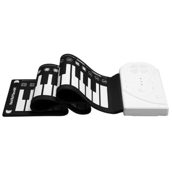 49 tasti Sintetizzatore per pianoforte flessibile Avvolgibile a mano Tastiera morbida USB portatile MIDI Altoparlante incorporato Strumento musicale elettronico9829326