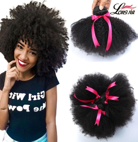 9A visone peruviano afro crespo capelli ricci onda 3 pacchi vergine peruviana afro crespo ricci estensioni dei capelli umani peruviano afro crespo V6727027