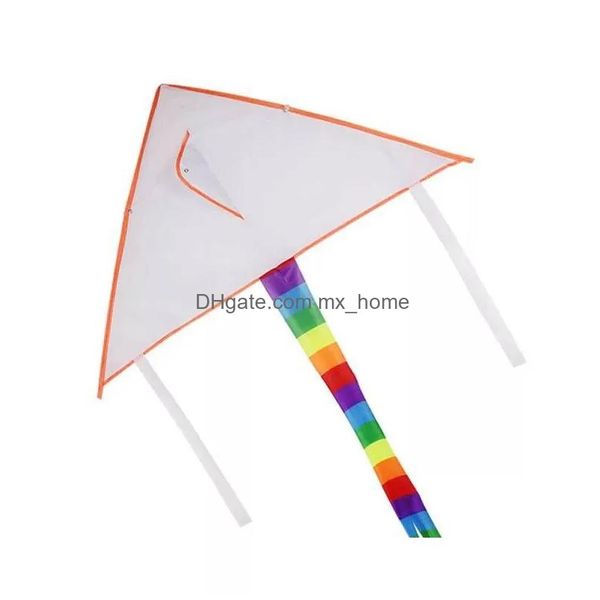 Kite Zubehör 4 Stil DIY Malerei Colorf Flying Faltbar Outdoor Strand Kinder Kinder Sport Lustiges Spielzeug7577045 Drop Lieferung Spielzeug Dhbsb