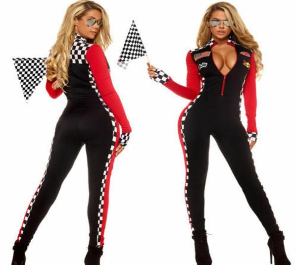 Racing Squad Cheerleader Donna Sport Tuta sexy Costume travestimento SMG31156684001