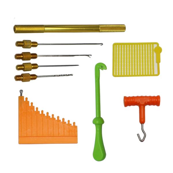 Kit de agulha para isca de pesca de carpa, 4 em 1, ferramenta multifuncional, medidor de cabelo, extrator de nó, loop typer, ferramenta de isca de pesca, acessórios de equipamento