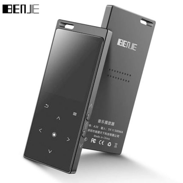 Колонки BENJIE HiFi MP3-плеер, совместимый с Bluetooth, спортивная музыка, MP3, портативный аудиоплеер Walkman со встроенным динамиком, FM-радио, электронная книга, TF-карта