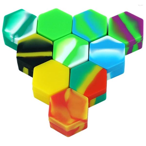 Garrafas de armazenamento 26ml Recipiente hexagonal Preço de atacado Frasco de caixa de silicone durável