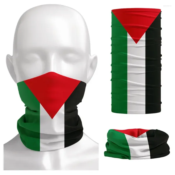 Lenços Palestina Bandeira Bandana Pescoço Gaiter Warmer Caminhadas Camping Mulheres Lenço Ao Ar Livre Ciclismo Proteção UV Máscara Facial Homens Headband