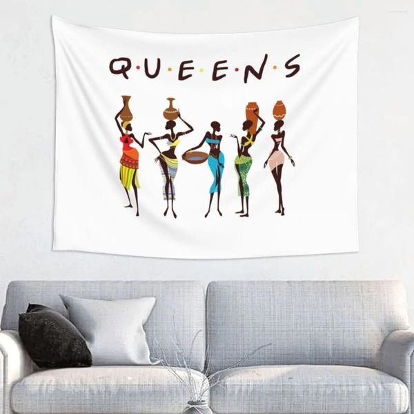 Tapeçarias personalizadas hippie rainhas da áfrica mulher tapeçaria parede pendurado decoração do quarto estilo de vida africano exótico decoração do quarto