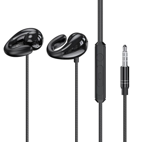 Kopfhörer mit Kabel, Typ C, 3,5 mm, binauraler Stereo-Ohrclip-Kopfhörer, Sport-Mini-OnEar-Ohrring-Kopfhörer für HiFi-Sound, Ohrschellen, Ohrhörer