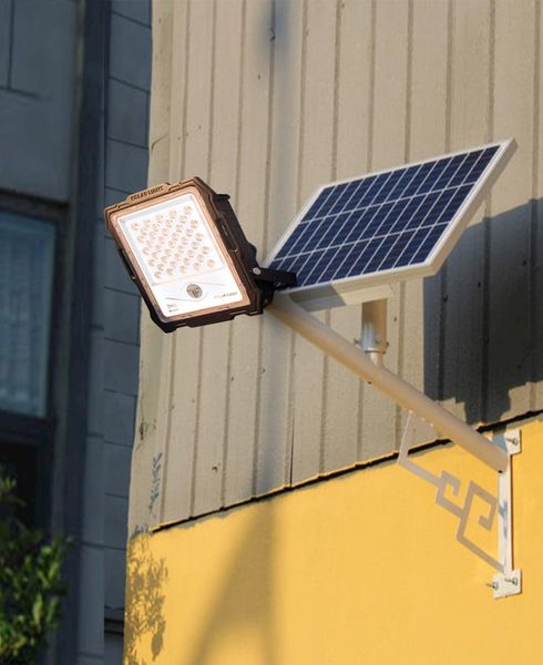 Solar-Flutlichtstrahler, 100 W, 200 W, 300 W, 400 W, Lampe, intelligente Solar-Straßenleuchte für den Außenbereich mit Fernbedienung für Gartenlager, Fakt 4710085