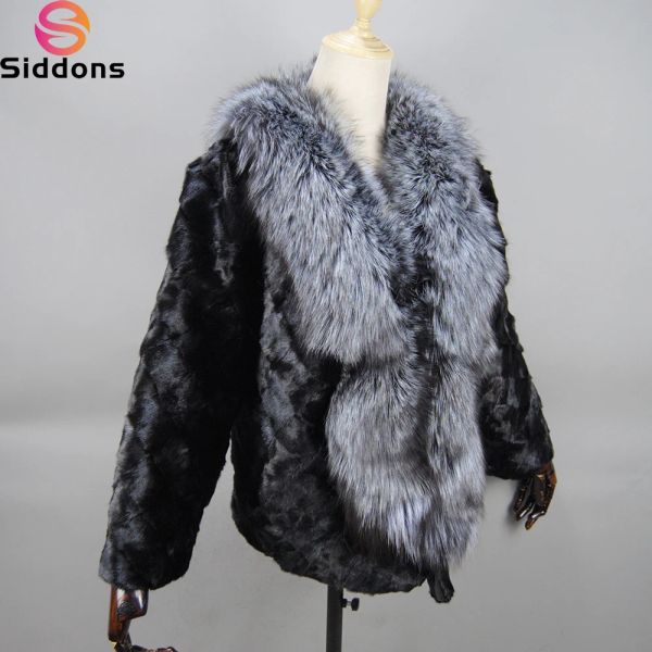 Pelz Kostenloser Versand Neue Stil Mode Frauen Winter Echte Echte Gestrickte Nerz Pelz Schal Wrap Cape Schal Mit Fuchs Pelz kragen Nerz Mantel