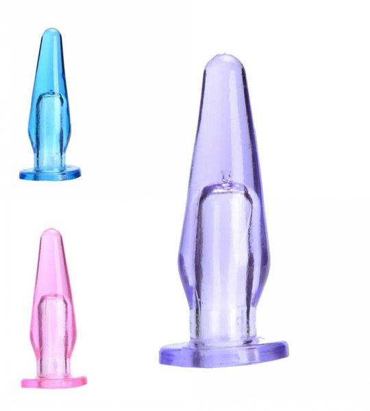 Soft Jelly Finger Anal Plug Mini Bullet Butt Plug Stimolatore del clitoride Giocattoli del sesso anale per donna Prodotti del sesso per adulti1472559