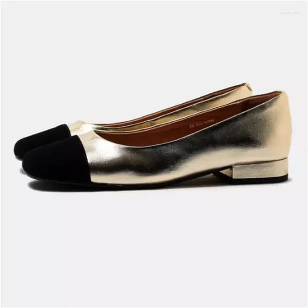 Scarpe eleganti Linee di cucito per le donne Punta quadrata Signore Tacchi bassi Balletti femminili Colori misti Zapatos De Mujer Shallow Chassure Femme