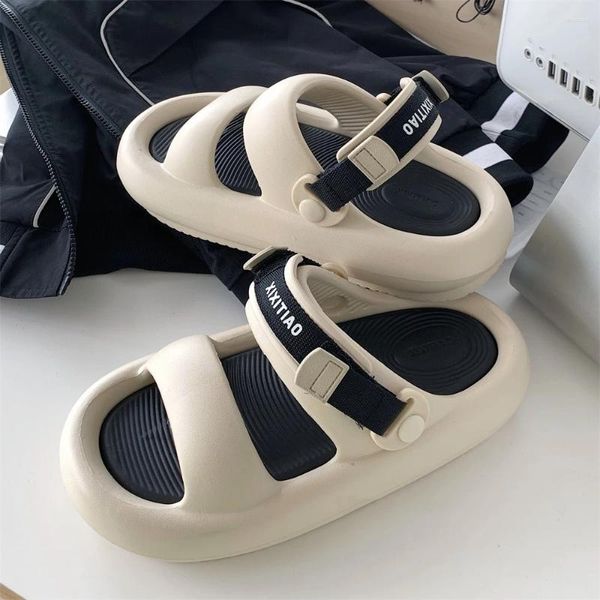 Hausschuhe ASIFN Damen Sommer Weiche Sohle Strand Trendy Cool Lässig Dick Mode Bequem Indoor Outdoor Anti-Rutsch-Sandalen