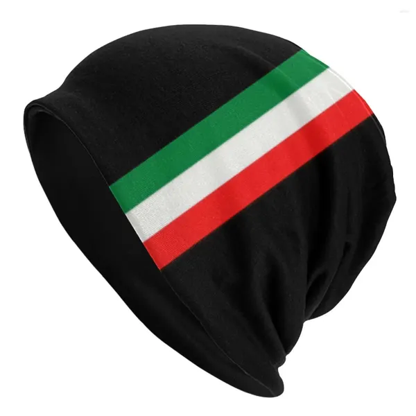 Berets Unisex Winter Warm Bonnet Homme Strickmützen Coole minimalistische Italien Flagge Beanie Cap Outdoor Ski Italian Pride Beanies für Männer