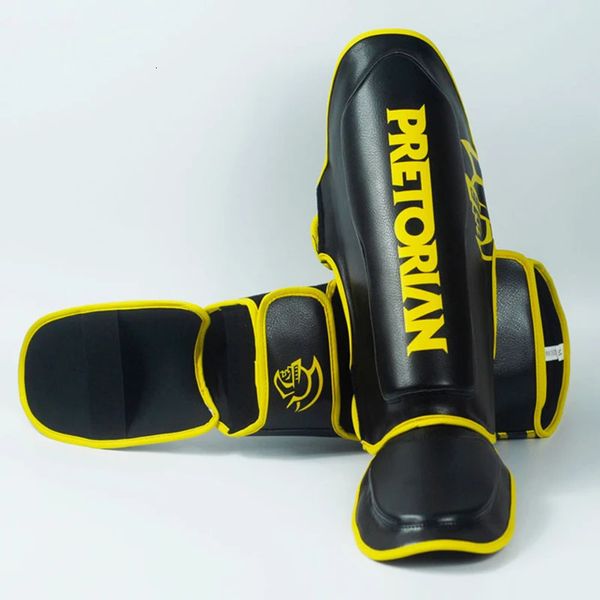 Protezione Parastinchi da boxe di alta qualità Protezioni collo del piede MMA pad kickboxing Muaythai Training Supporto per le gambe 240226