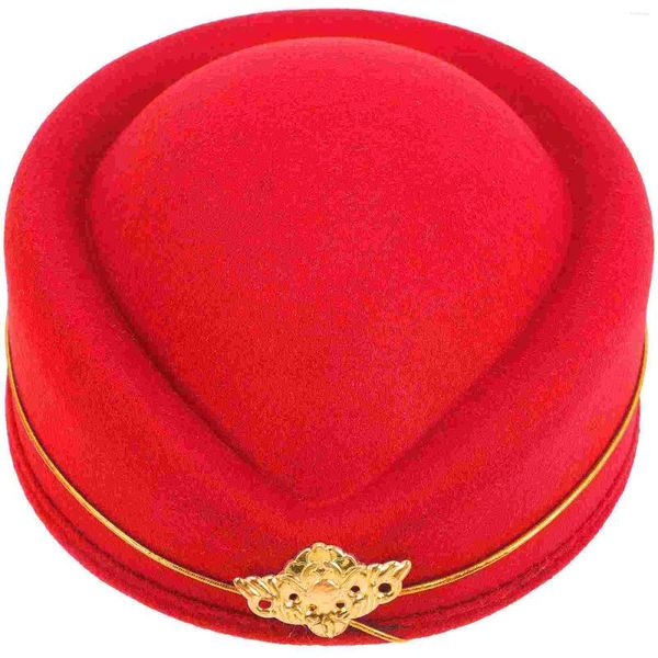 Berretti Hostess Berretto Cappello Decorazione testa Costume retrò Costume Costumi Cosplay Scatola accessori Assistente di volo Hostess