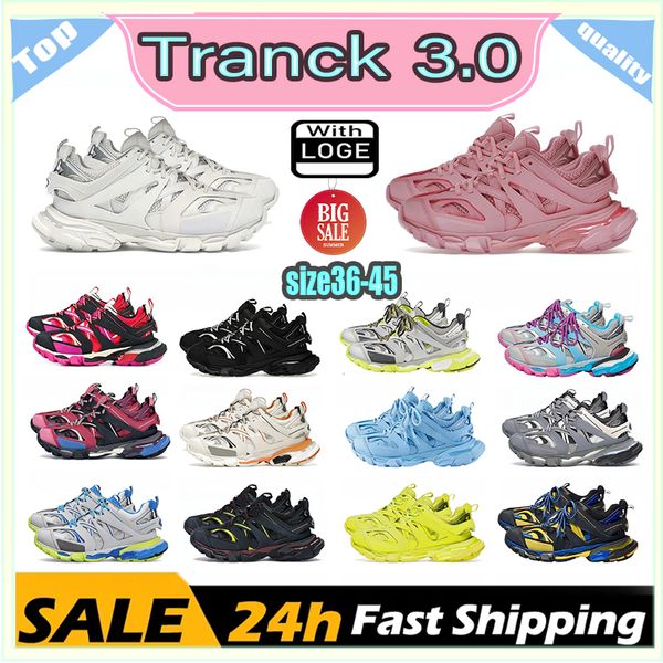 Tasarımcı Ayakkabı Track3.0 Koşucular Sıradan Ayakkabı Bej Üçlü S3.0 Runner Spor Sakin Sıcak Tracks 3 Tess Paris Hız Platformu Açık Hava Spor Boyutu36-45