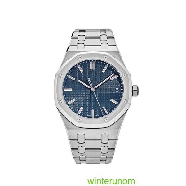 Relógios de marca Audemar Pigue Airbnb Royal Oak Precision Steel Relógio Mecânico Automático Mens Watch Steel Band Watch Luxury 15500ST OO.1220ST.01/Blue surface HB L6AT