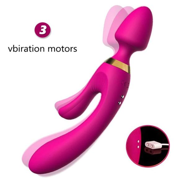 Gelugee vibratori per le donne vibratore anale in silicone Av bacchetta magica vibratore punto G massaggio giocattolo del sesso per le donne masturbatore prodotto del sesso3153657