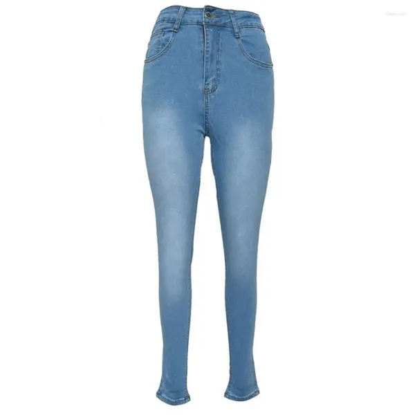 Damen-Jeans, schmale Passform, Denim-Hose, Farbverlauf, hohe Taille, Butt-Lift-Hose, schlankmachend, dehnbar, für die Knöchellänge der Dame