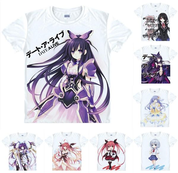 Maglietta Anime DATE A LIVE Magliette Manica corta multistile Kotori Itsuka Tohka Yatogami Cosplay Motivi Hentai Camicie6278946