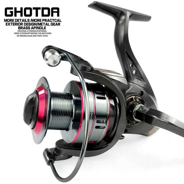 Varas de pesca de barco GHOTDA Carretel de pesca todo carretel de metal carretel giratório 12KG Max Drag cabo de aço inoxidável linha carretel acessórios de pesca de água salgada YQ240301