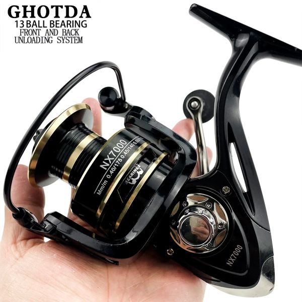 Rollen Ghotda High Speed Spinning Carp Fishing Rollen Ultraleicher Metallrahmen glatte und robuste Salzwasser -Jigging -Spule