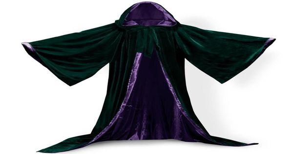 Uzun Kollu Kadife Kapşonlu Pelerin Cuscosplay Womenmens Cloak Velvet Kapüşonlu Cosplay Cosplay Noel Süslü Elbise Hoides Cape1167705