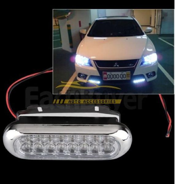 Araba kamyonu evrensel gün sis aux sürüş drl 16 led ışık lambası beyaz 6064395