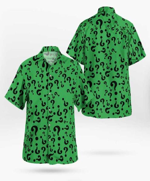 Men039s camisas casuais 2021 impressão 3d ponto de interrogação havaí homens verão manga curta camisa praia oversize masculina 5xl2407169