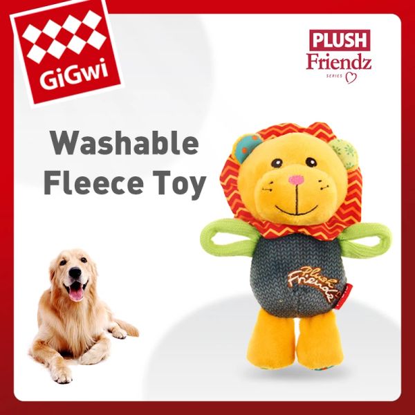 Oyuncaklar Gigwi Pet Toys Peluş Friendz Serisi Yıkanabilir Poleece Peluş Squeak İnteraktif Isırık Dayanıklı Oyuncaklar Köpek Köpek Yavru Köpek