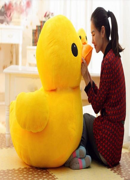 40quot enorme gigante JUMBO pelúcia amarelo borracha pato brinquedo animal de pelúcia maior 100cm3891494