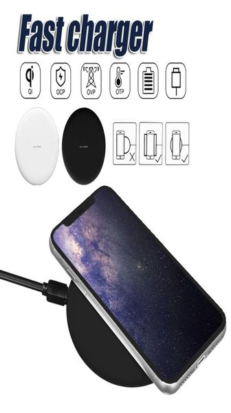 Drahtloses Ladegerät Pad für iPhone X Schnellladeadapter Universal-Ladeempfänger für Galaxy S9 S8 Plus Note 8 Drahtloses Laden3933817