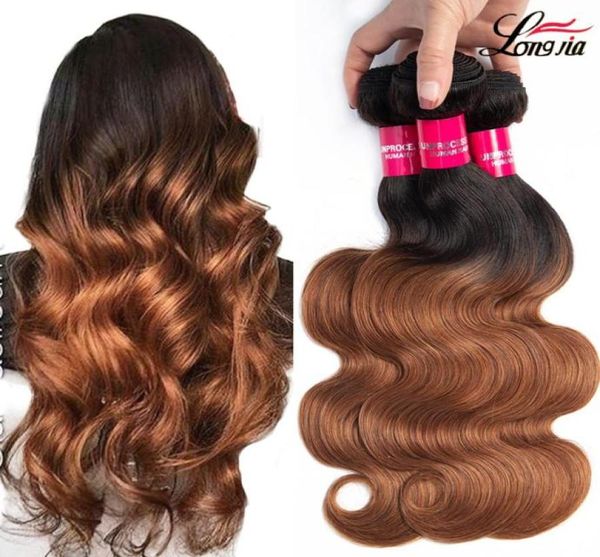 T1b30 onda corporal brasileira cabelo ombre onda corporal cabelo virgem feixes 100 extensão de cabelo humano 52356181891325