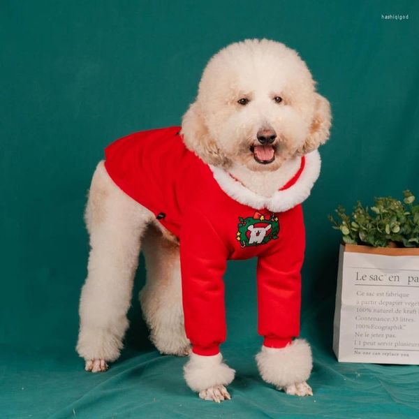 Abbigliamento per cani Vestiti natalizi Schnauzer Samoiedo Border Collie Barboncino gigante Labrador Husky Golden Retriever Grande grande abbigliamento invernale