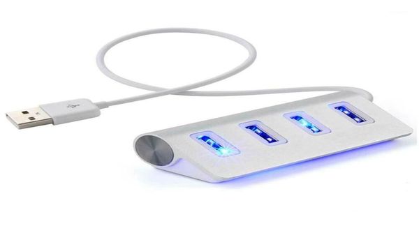 USB20 Hub USB a quattro porte Laptop Splitter di espansione ad alta velocità Adattatore hub in alluminio Tablet 4 porte18632355