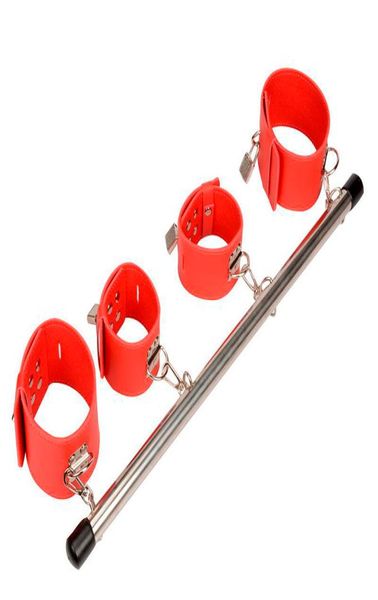 Metall verstellbare Spreizstange Bondage Set Unisex Sexsklavin Handschellen Fußfesseln Fetisch Fesseln FesselnSexspielzeug für Paare6495013